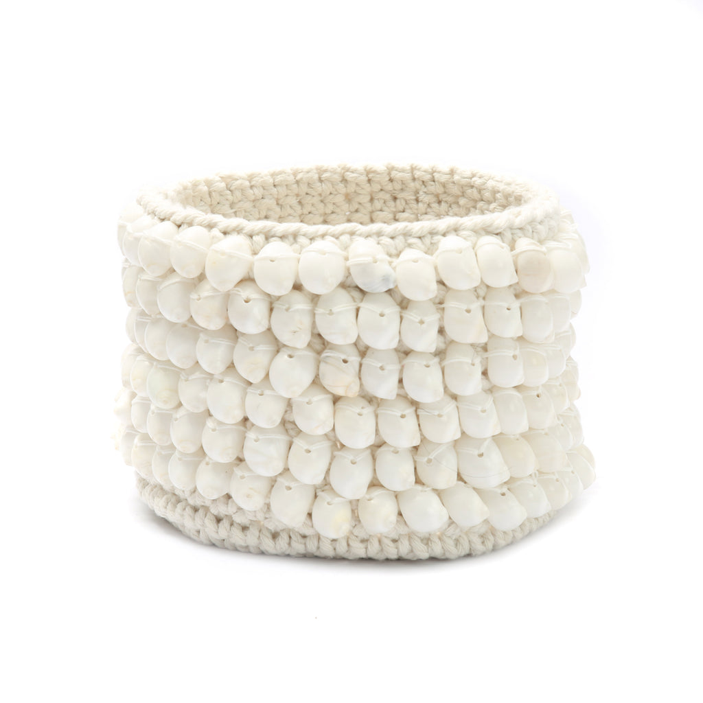 The Kai Macrame Planter - White - M