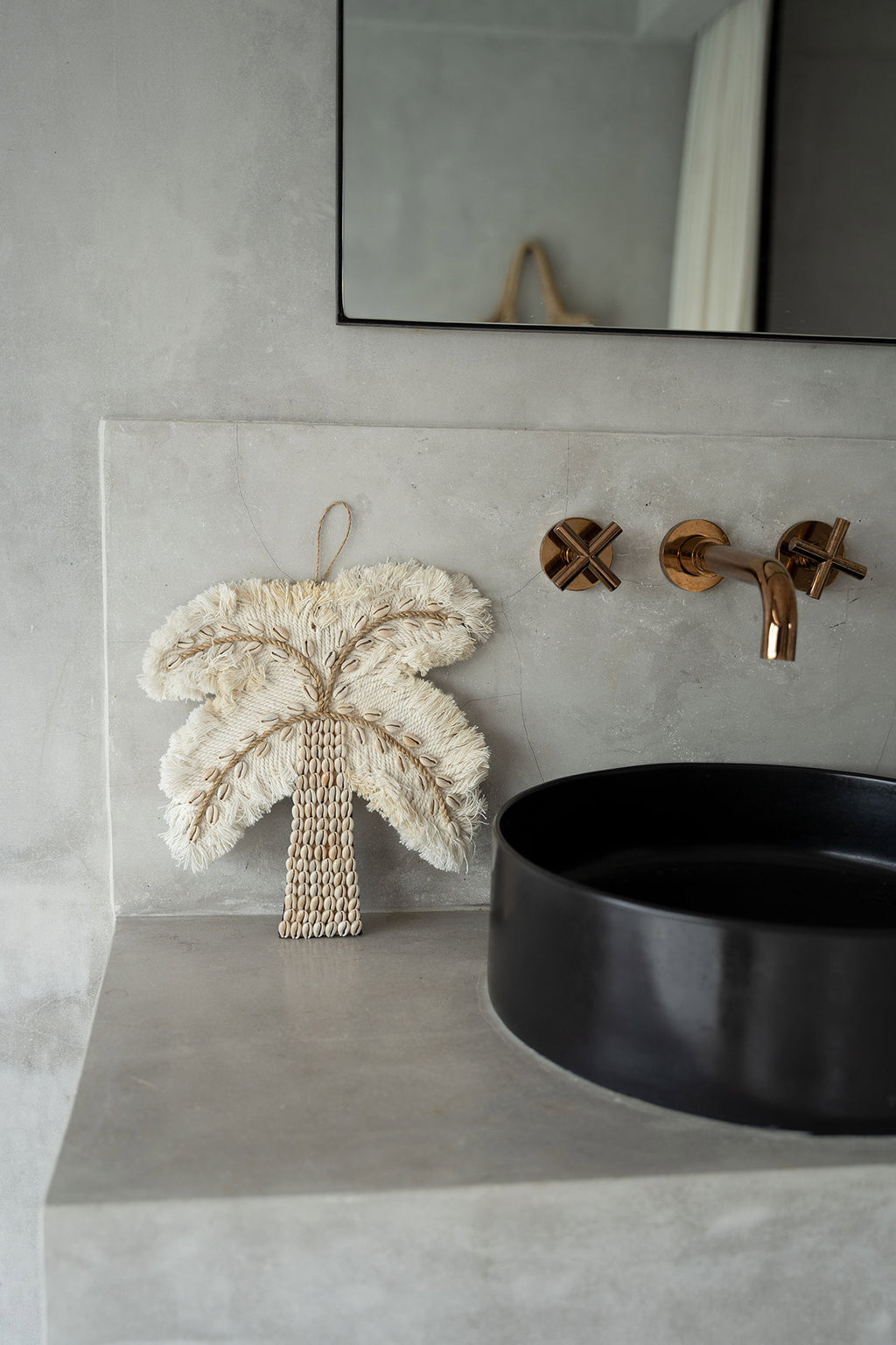 The Cotton Shell Palm Tree - White Natural