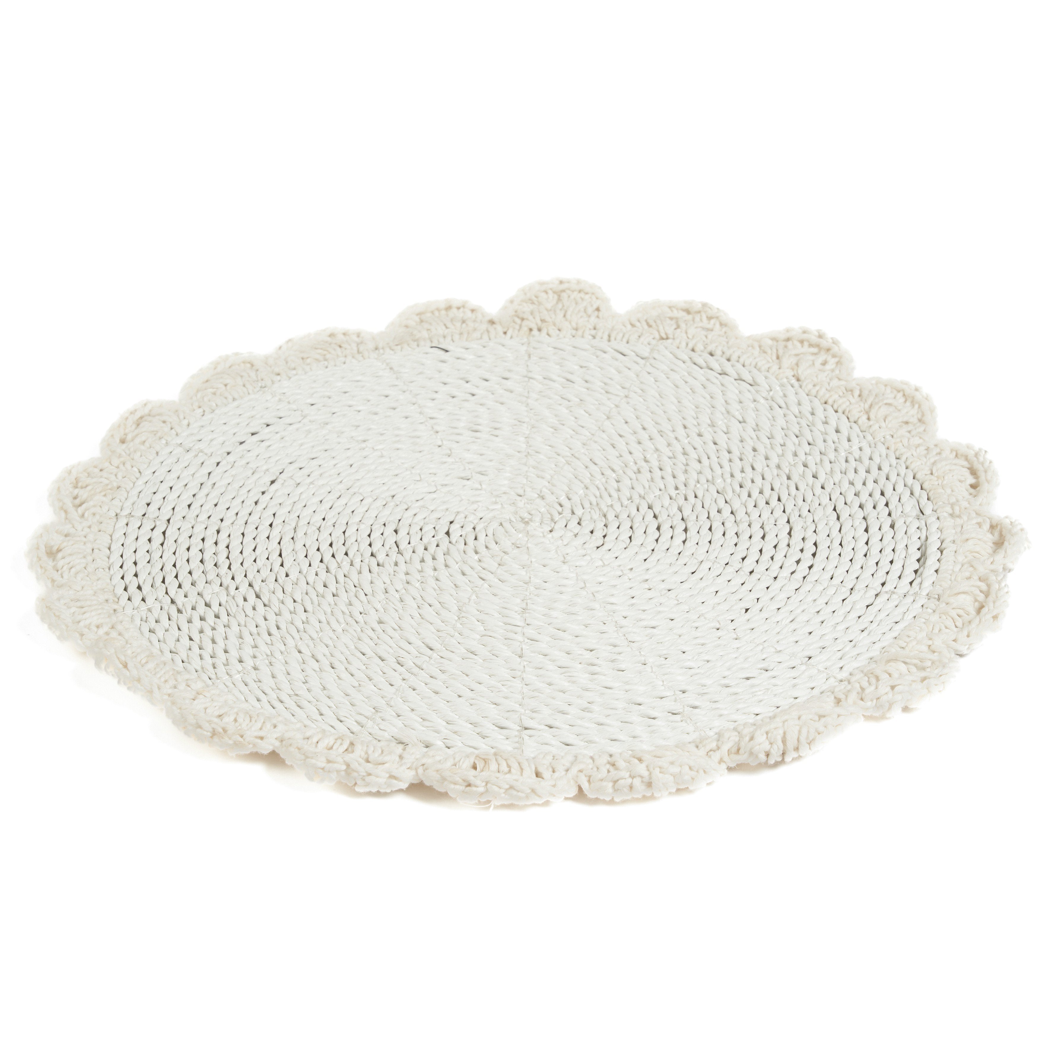 The Macrame Marriage Placemat - White