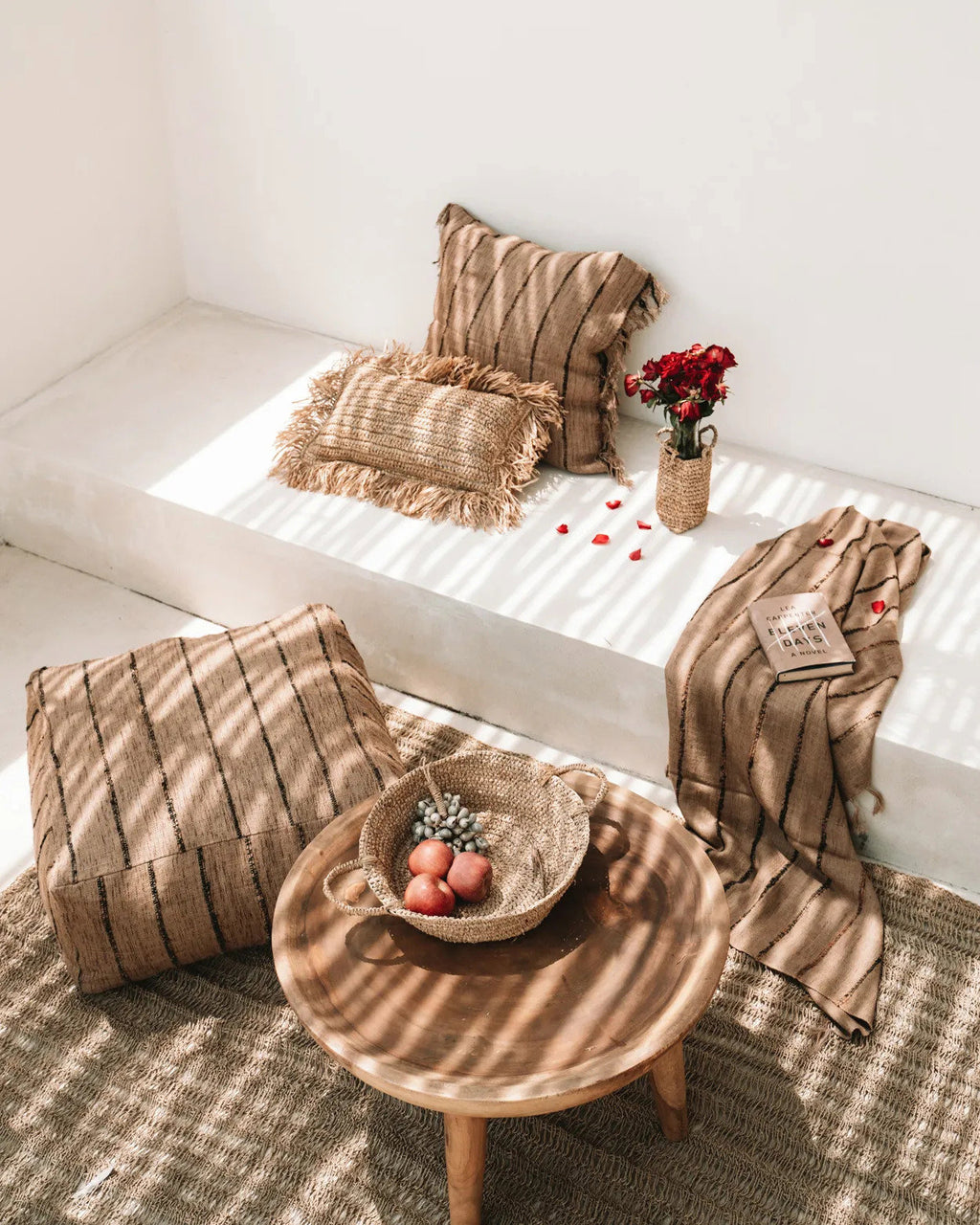 The Raffia Cushion Cover Rectangular - Natural - 30x50