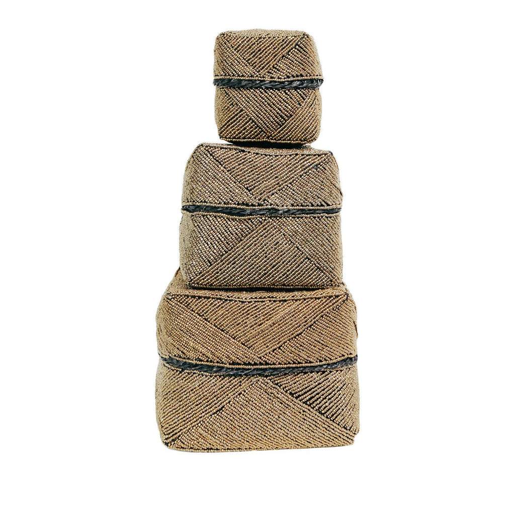 The Beaded Basket - Gold - S