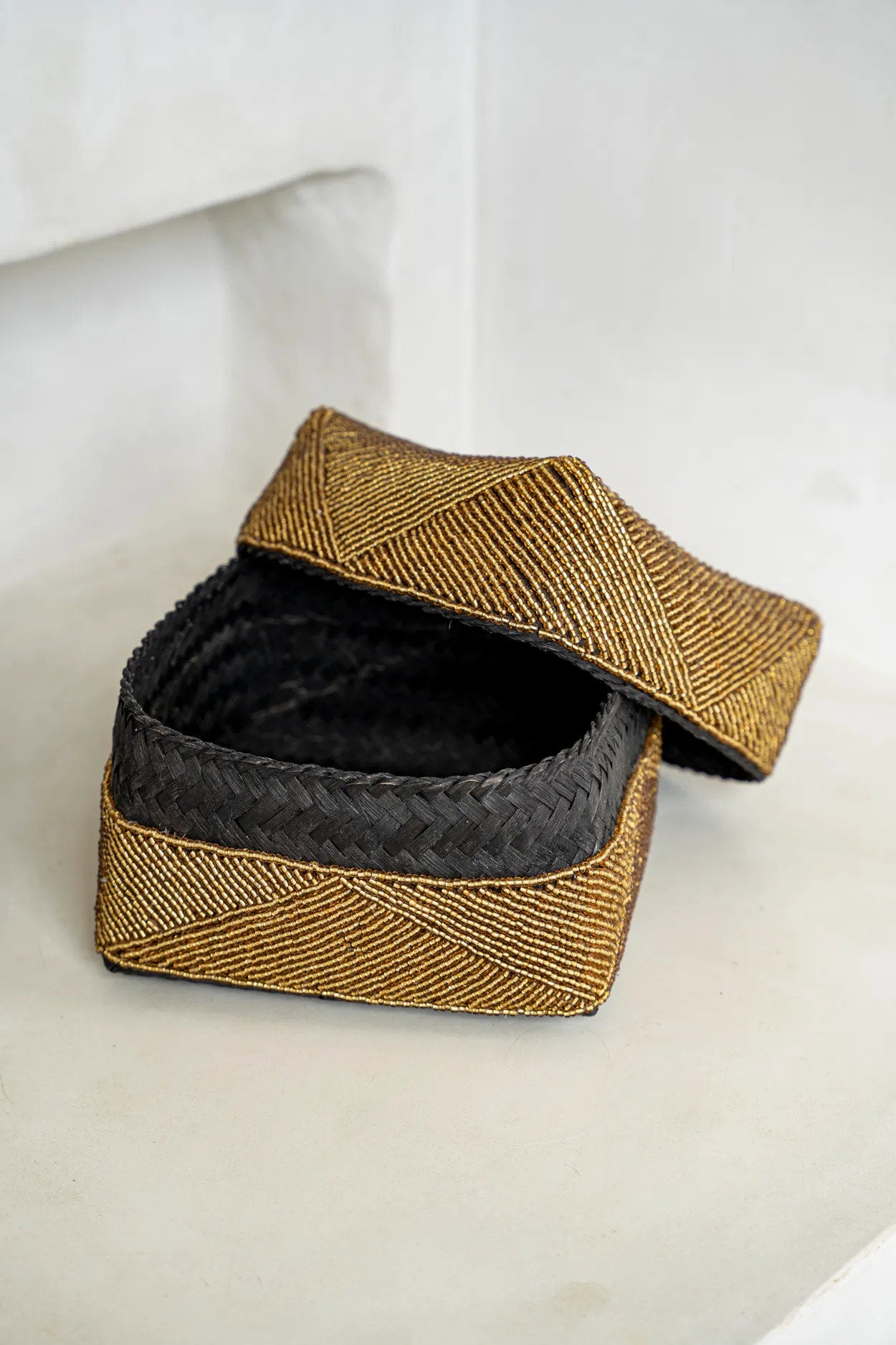The Beaded Basket - Gold - S