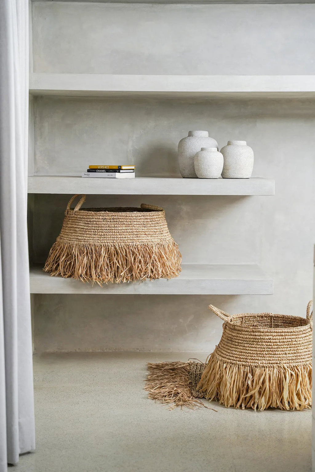 The Raffia Deluxe Baskets - Natural - Large