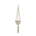 The Twisted Macramé Plant Holder - Natural White -S