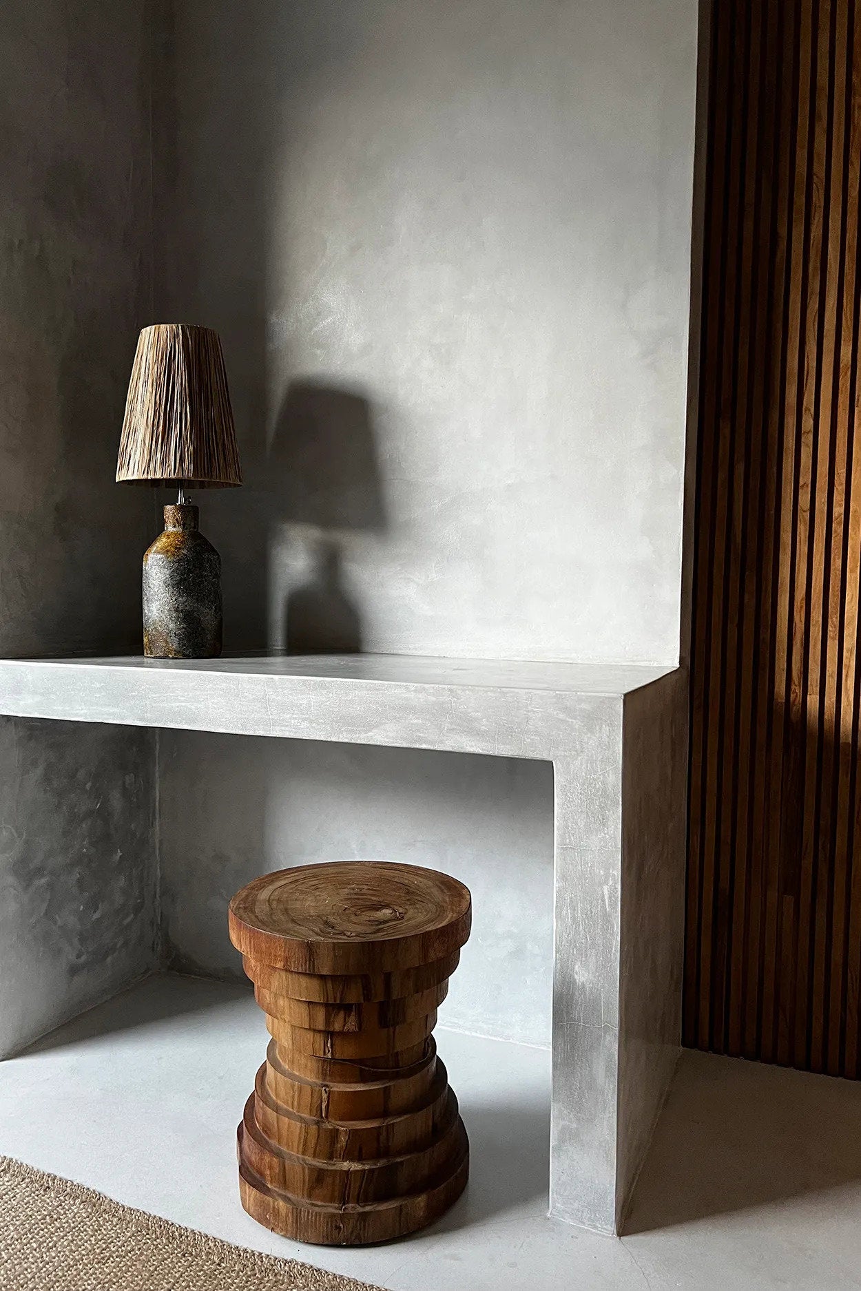 The Ithaka Table Lamp - Antique Grey Natural