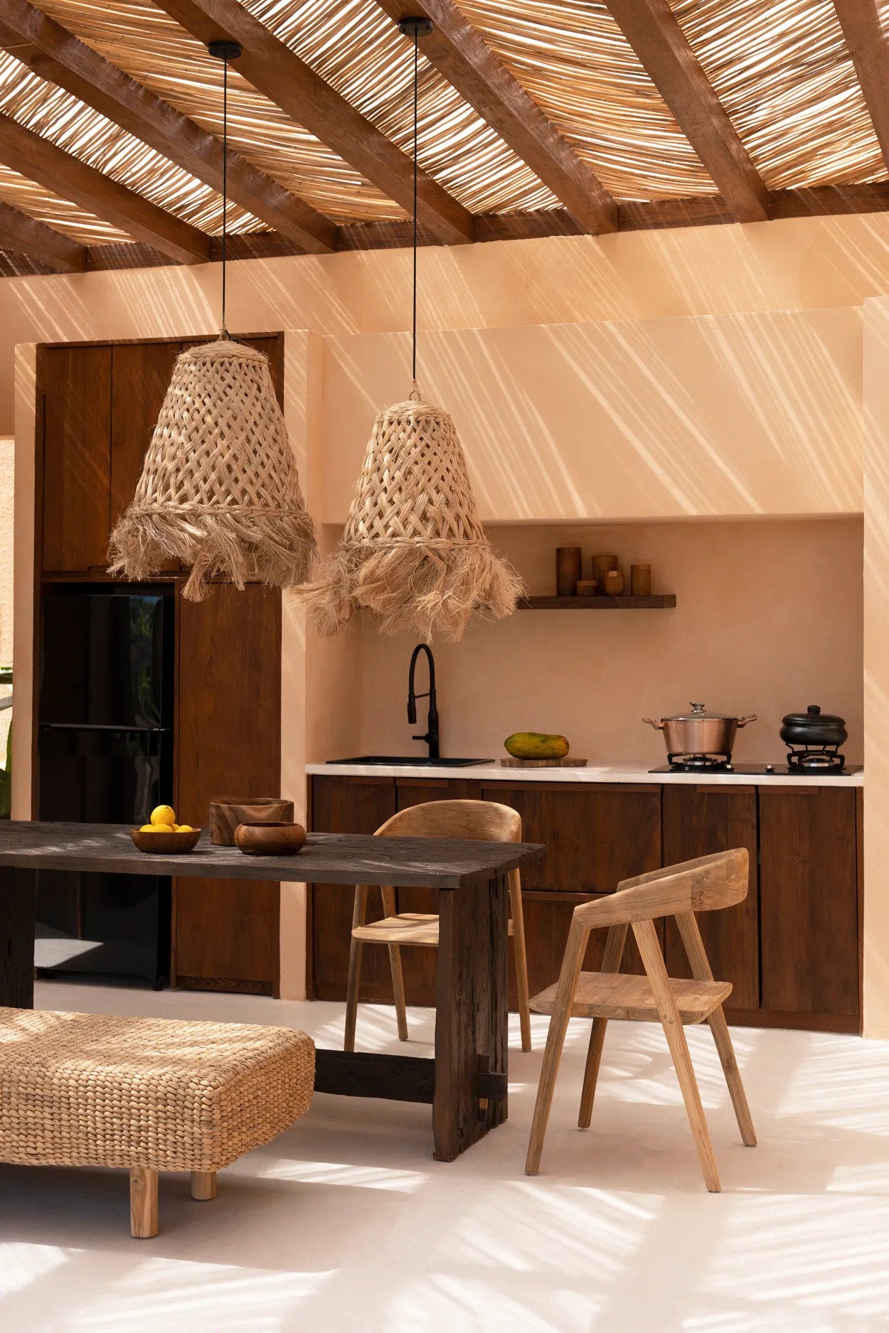 The Abaca Jelly Fish Pendant - Natural - S