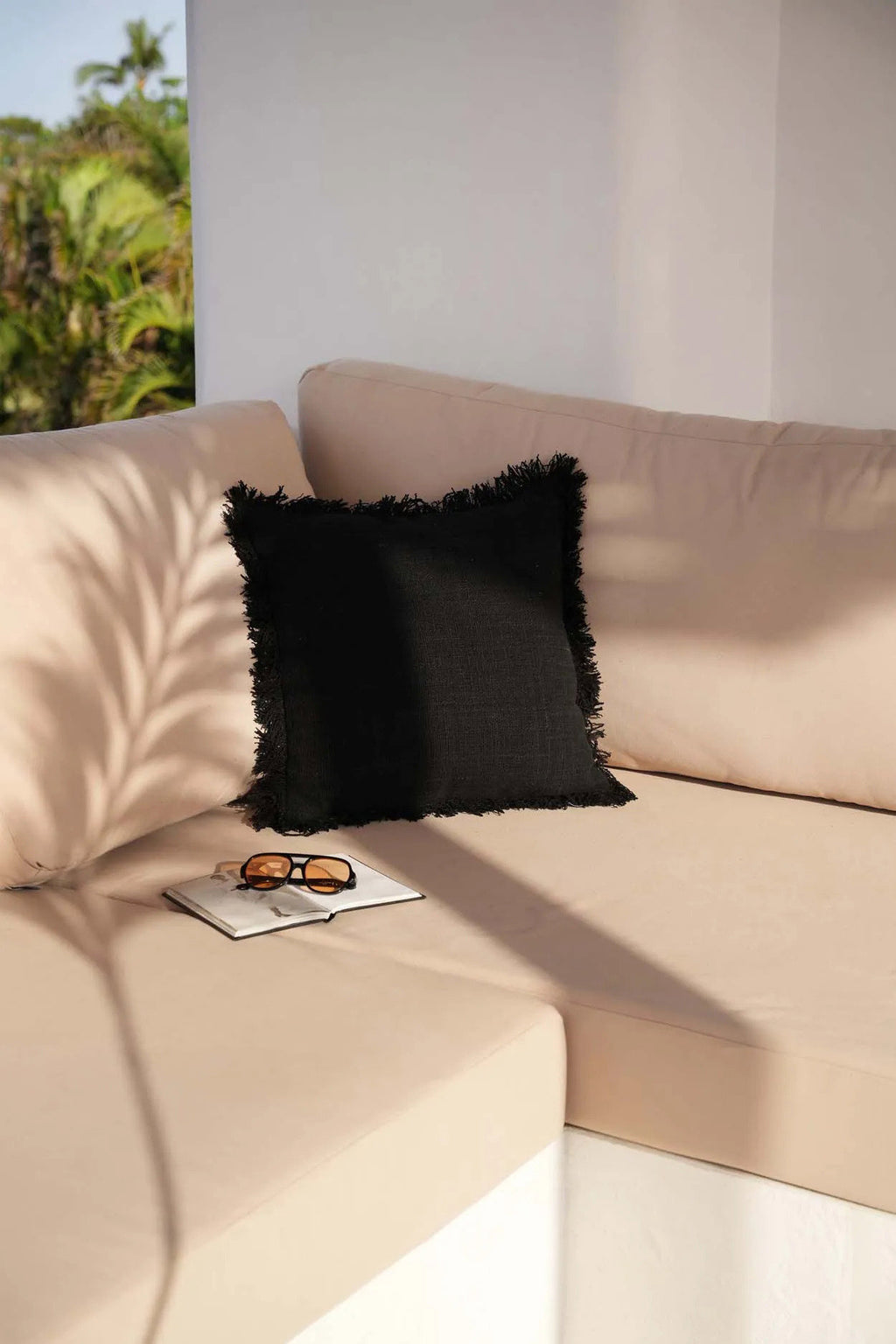 The Full Moon Cushion Cover - Black