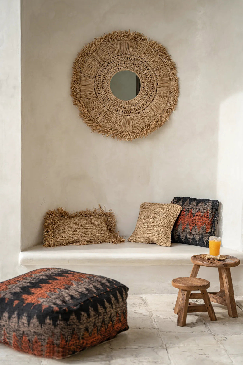 The Raffia Cushion Cover Rectangular - Natural - 30x50