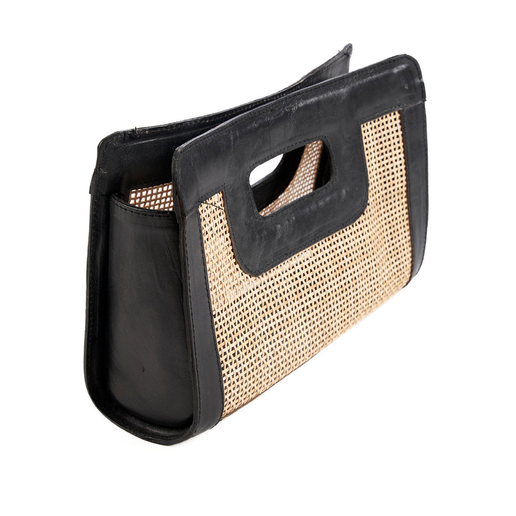 The Riviera Noir Clutch - Natural Black