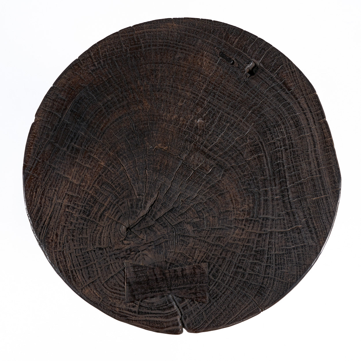 The Mocha Rings Side Table - Dark Walnut