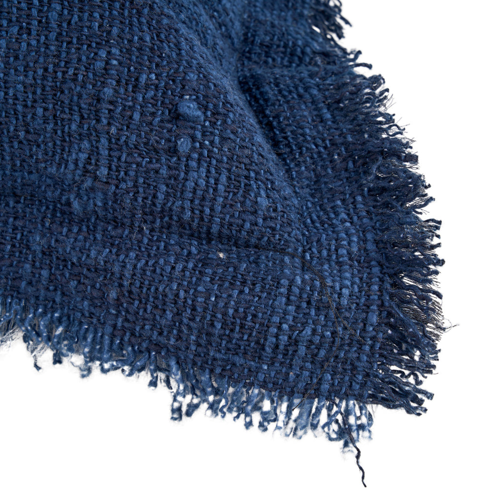 The Azure Fringe Cushion Cover - Indian Blue