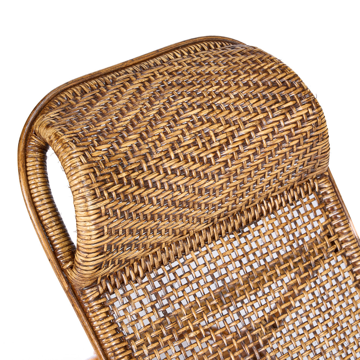 The Rattan Floor Lounger - Dark Walnut