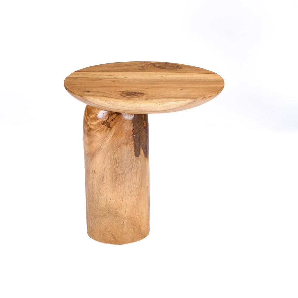 The Mango Drum Side Table - Natural