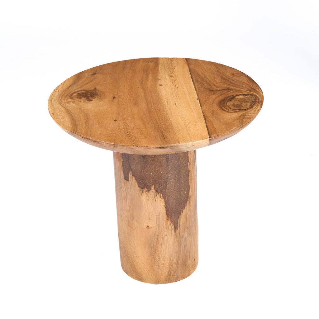 The Mango Drum Side Table - Natural