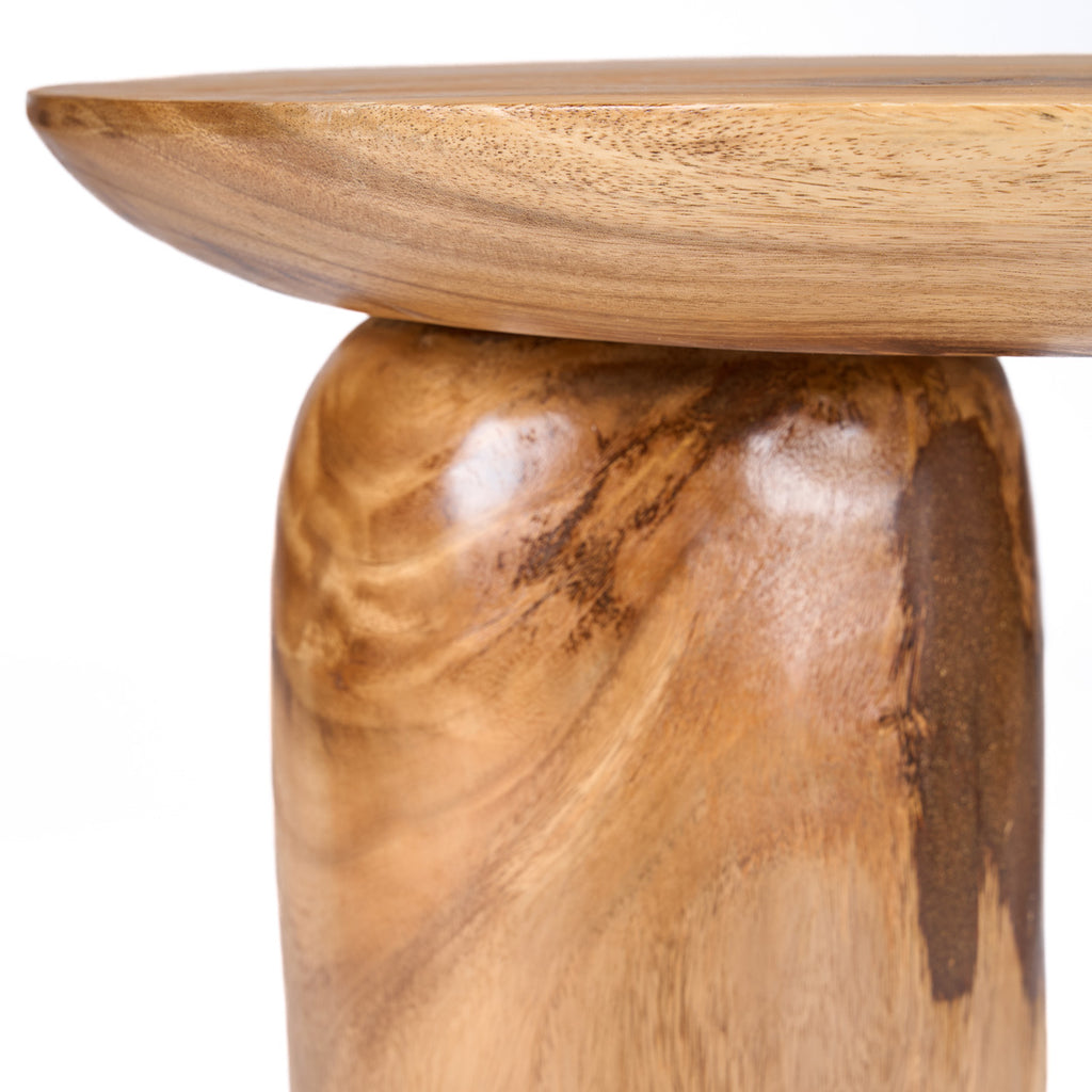 The Mango Drum Side Table - Natural