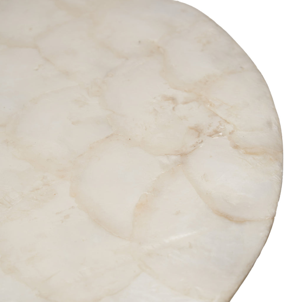 The Mother of Pearl Coaster - White