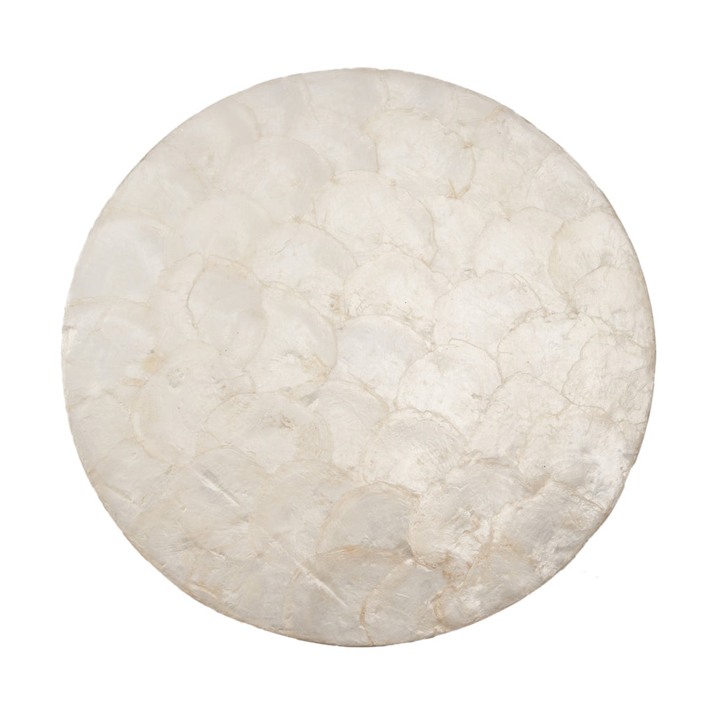 The Mother of Pearl Coaster - White