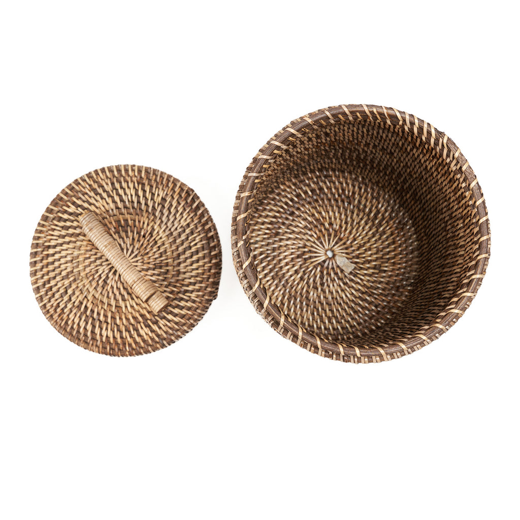 The Rattan Bin High - Natural Brown