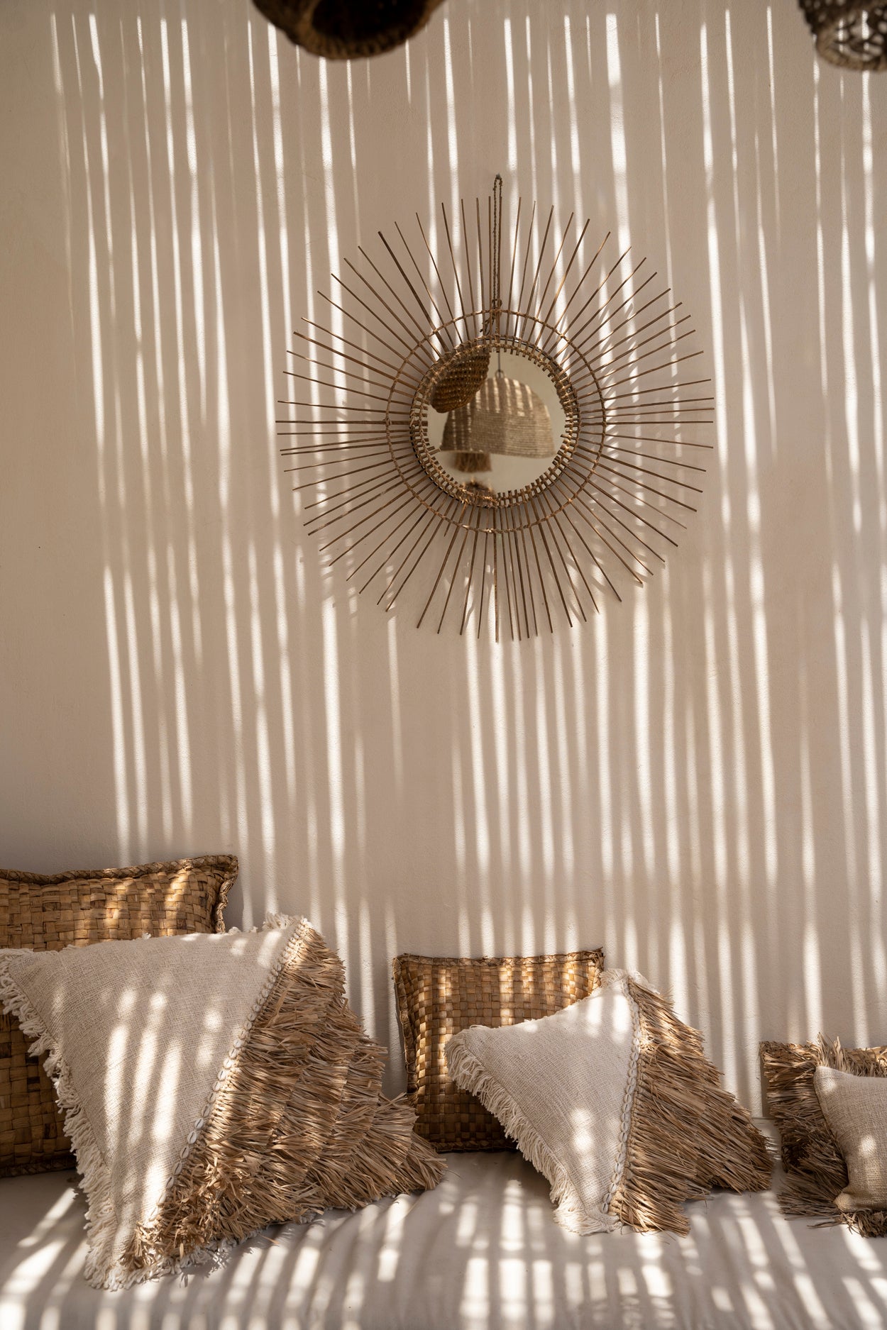 The Raffia Cotton Cushion Cover - Natural White - 40x40