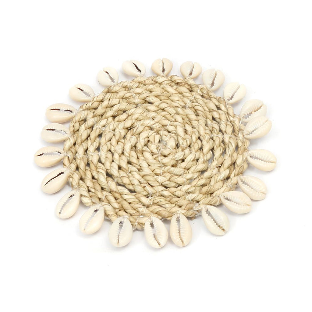 The Raffia Shell Coaster - Natural