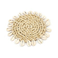 The Raffia Shell Coaster - Natural