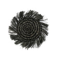 The Fringe Raffia Coaster - Black