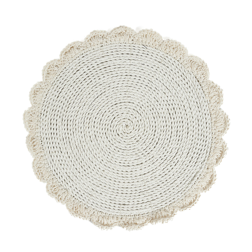 The Macrame Marriage Placemat - White
