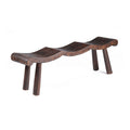The Lombok Wave Bench - Dark Walnut - M