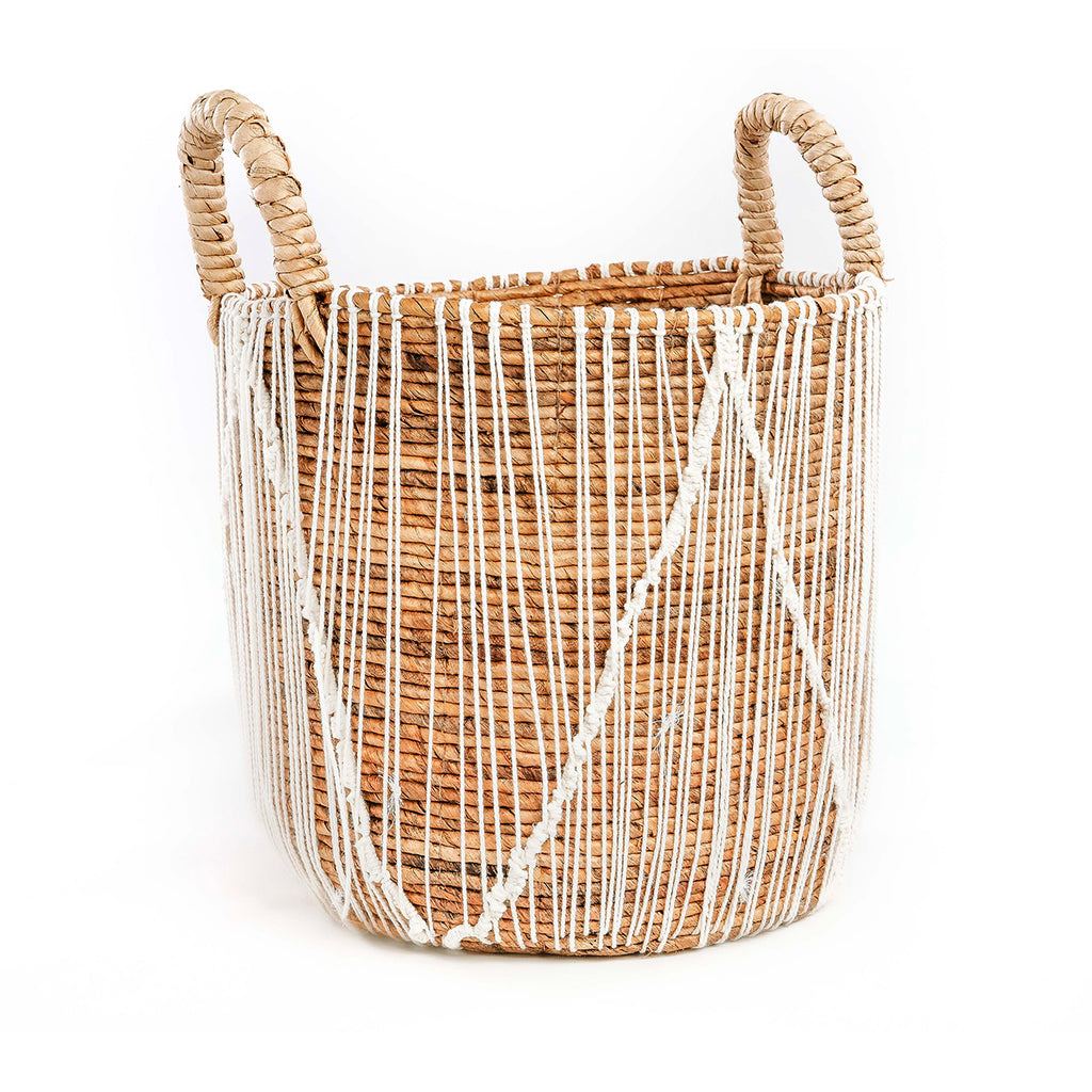 The Straight Stitched Macrame Basket - L