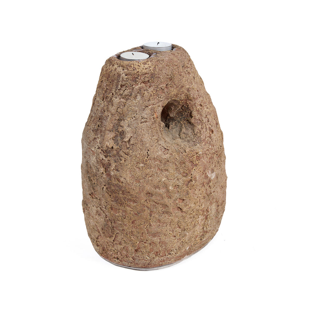 The Terra Totem Candle Holder - Brown
