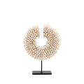 The Papua Shell Disc on Stand - White - S