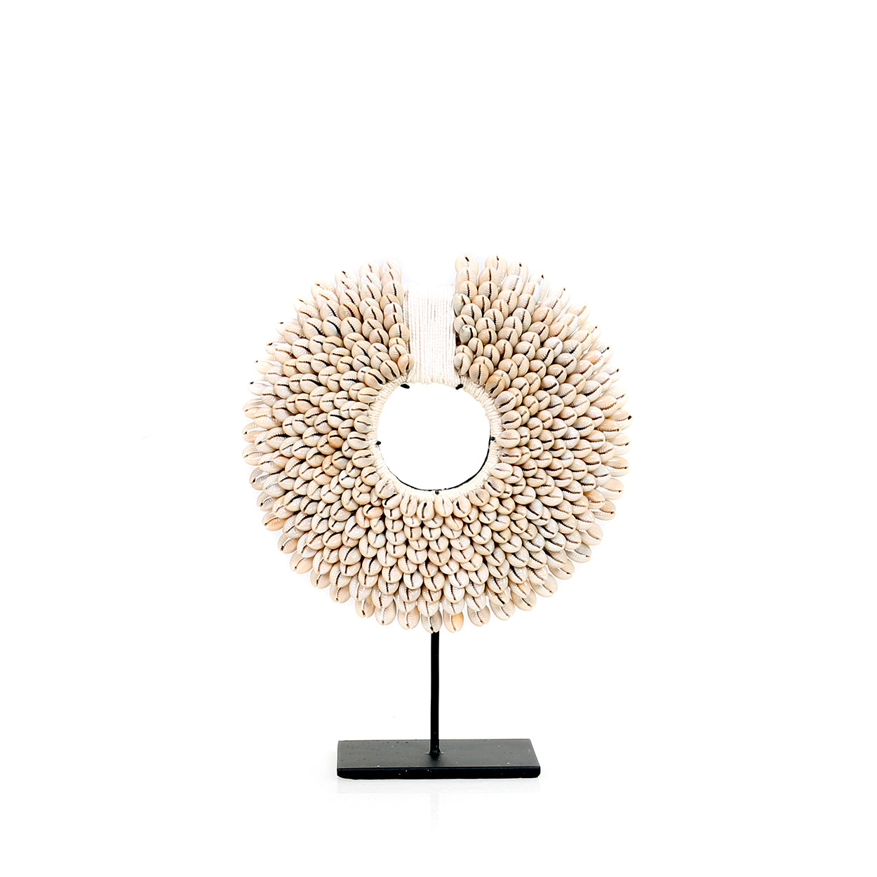 The Papua Shell Disc on Stand - White - S