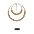 The Double Shell Necklace On Stand - Natural