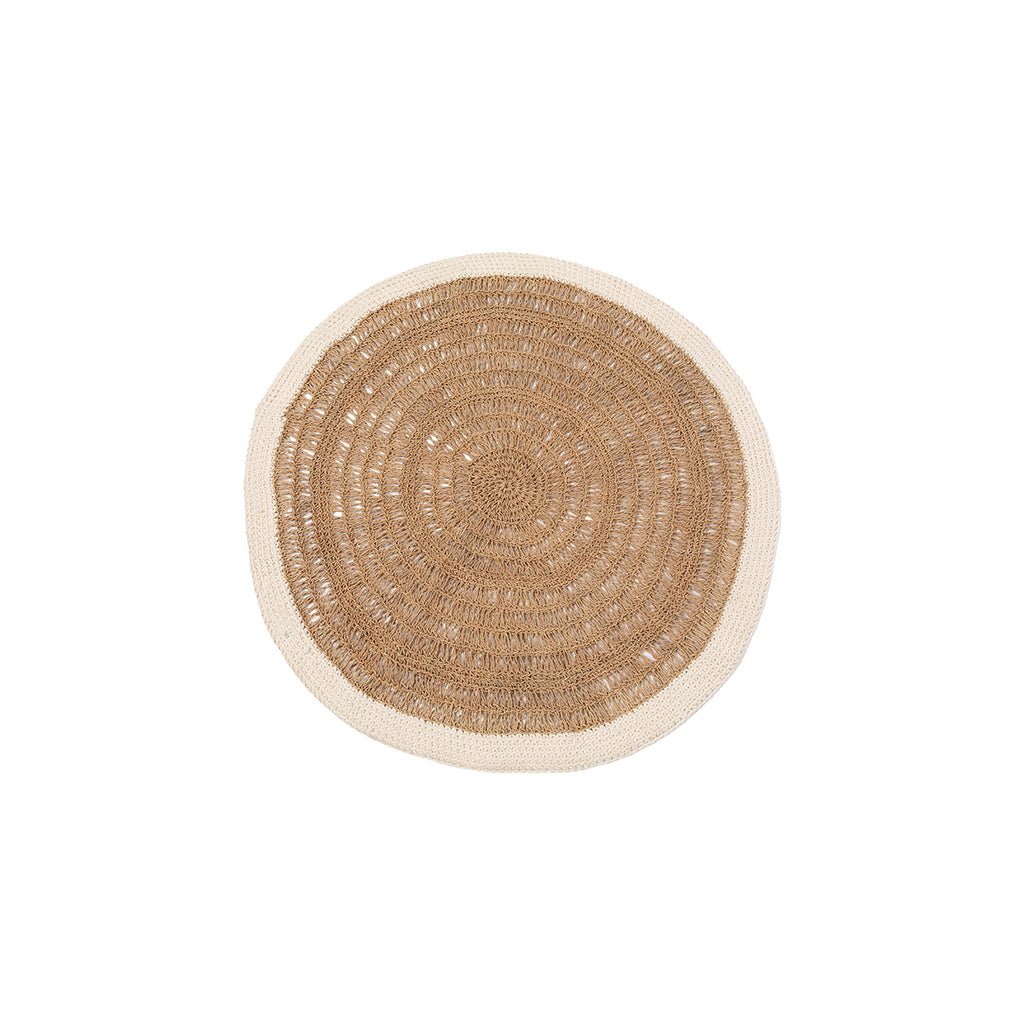 The Seagrass & Cotton Round Carpet - Natural White - 100