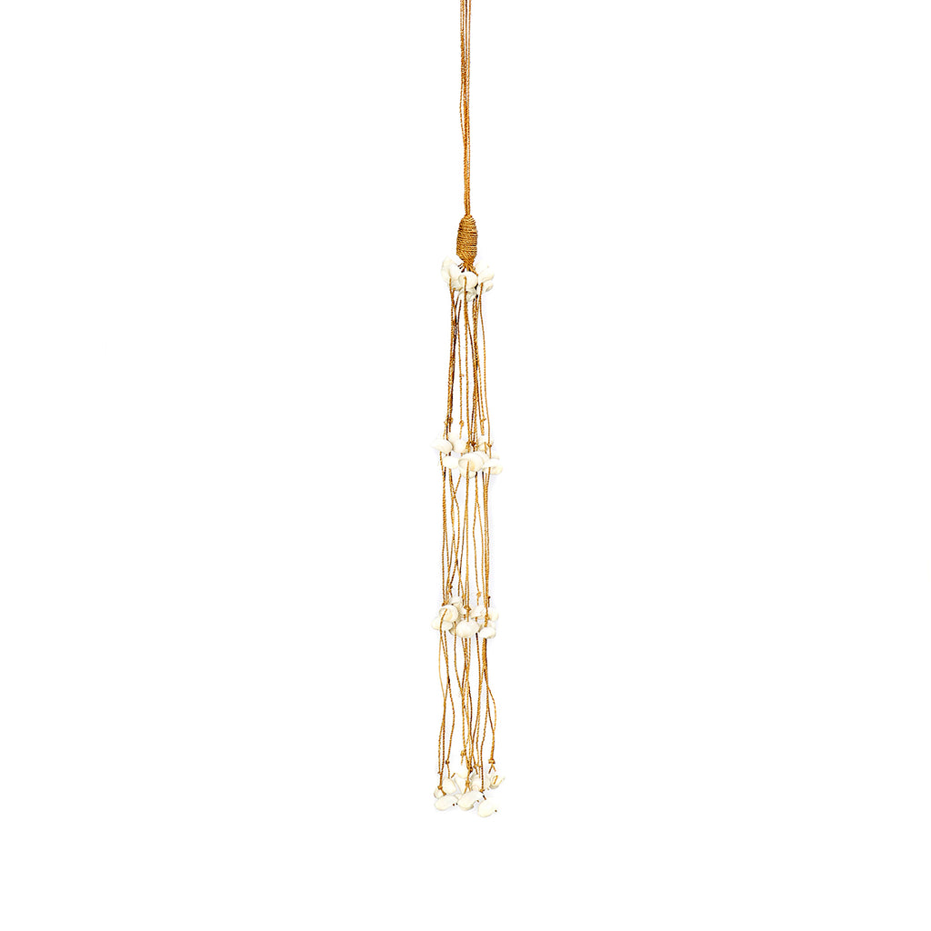 The Long Shell Tassel - White