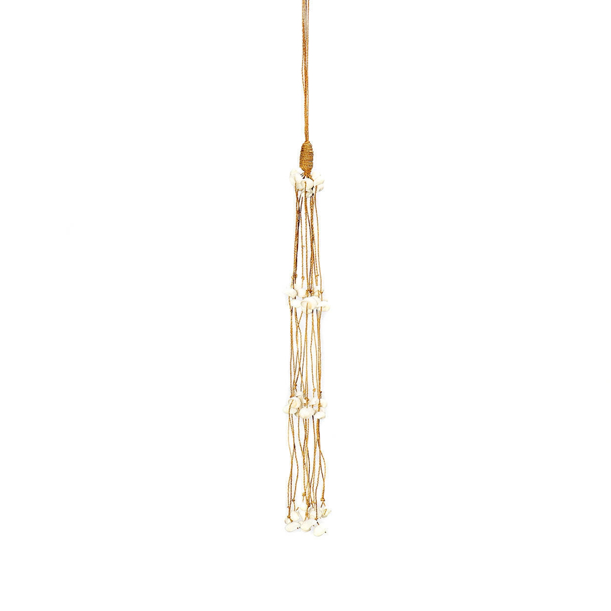 The Long Shell Tassel - White