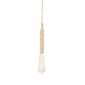 The Wooden Beads with Cotton Tassel - Natural White