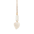 The Leaf & Shell Tassel - White