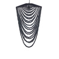 The Wooden Bead Chandelier - Black - L