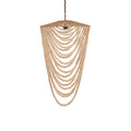 The Wooden Bead Chandelier - Natural - L