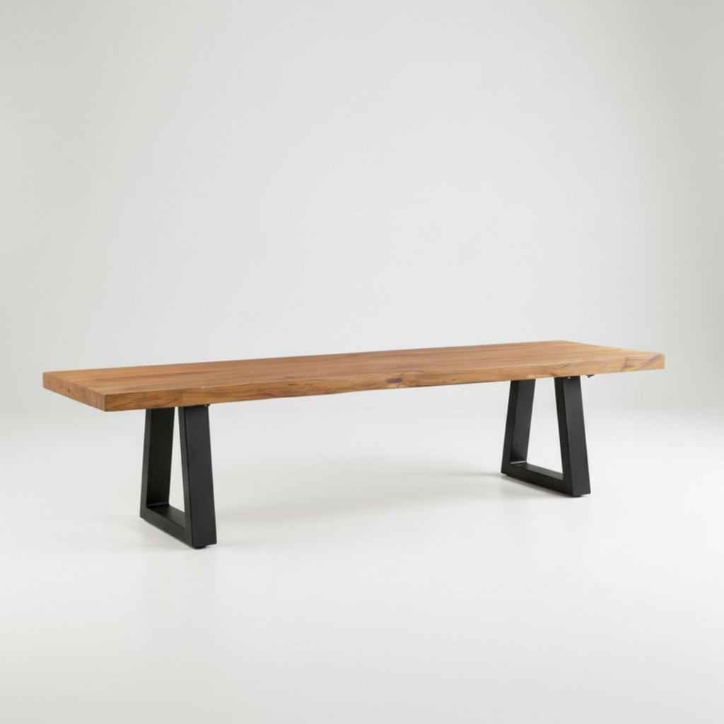 The Bench With Iron Legs - Natural - 220