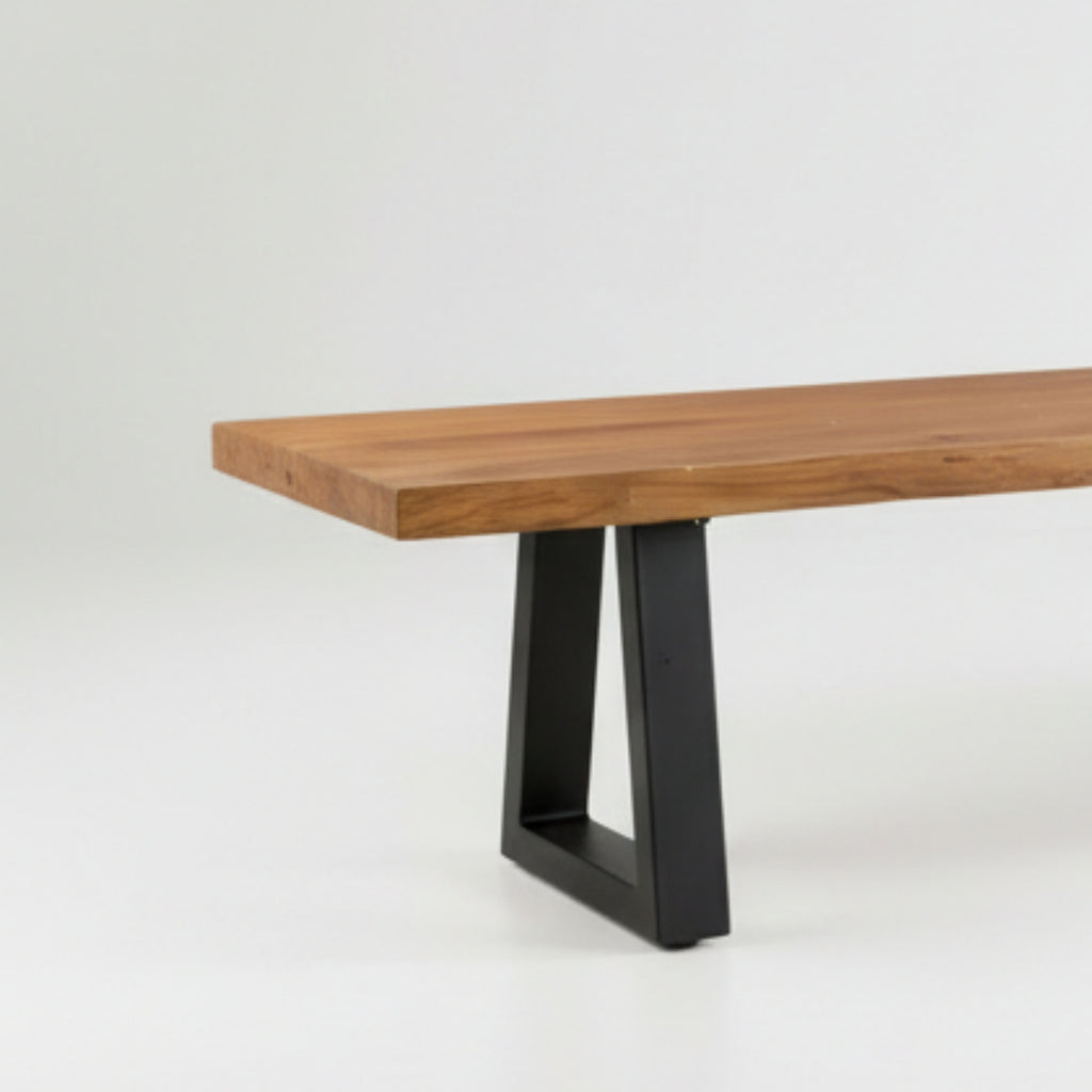 The Bench With Iron Legs - Natural - 220