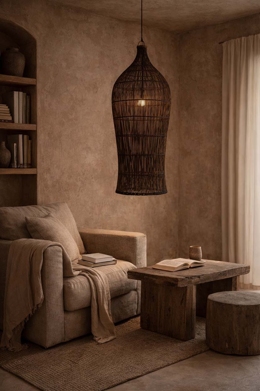 The Oasis Tower Pendant - Dark Walnut - M