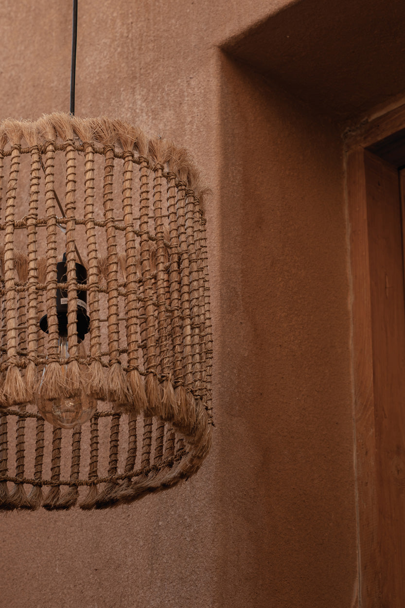 The Abaca Bird Cage Pendant - Natural - M