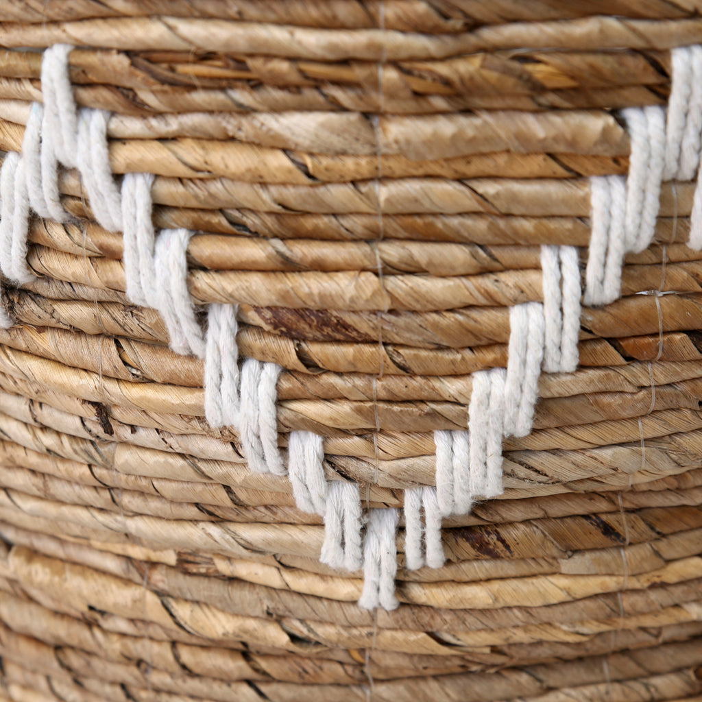 The Banana Stitched Baskets - Natural White - L
