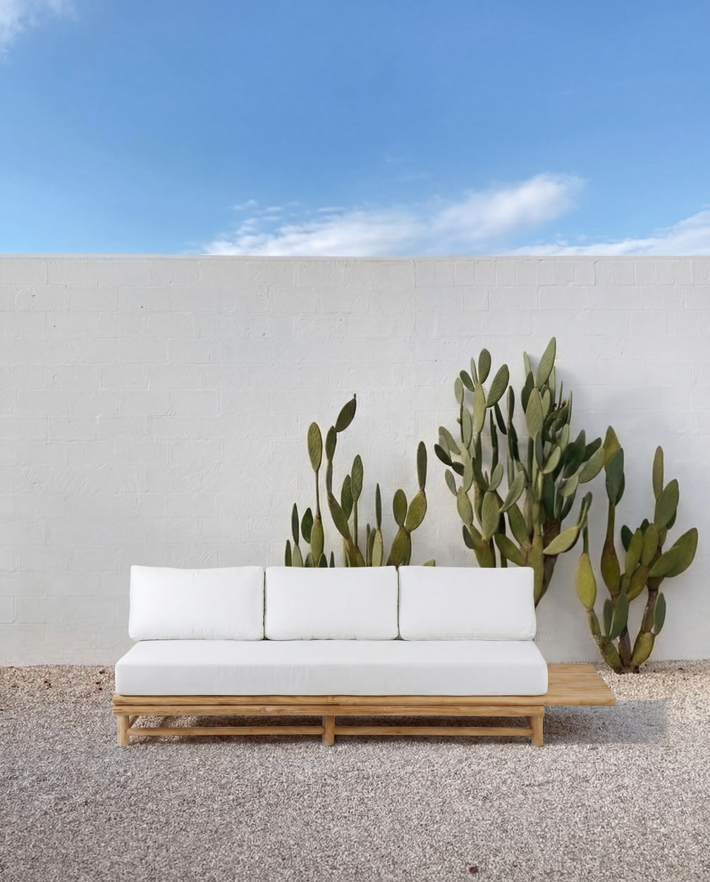 The Nusa Penida Three Seater - Natural White - Outdoor