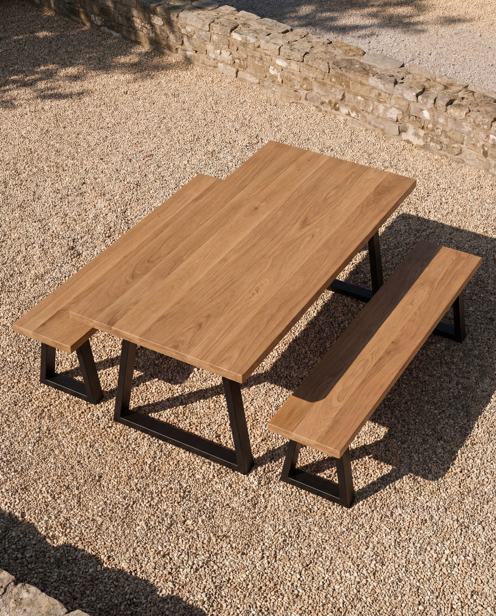 The Dining Table With Iron Legs - Natural - 220