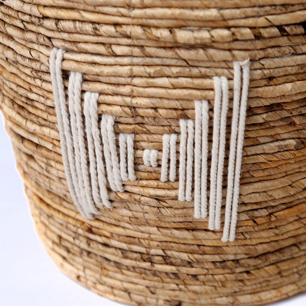 The Banana Stitched Baskets - Natural White - S