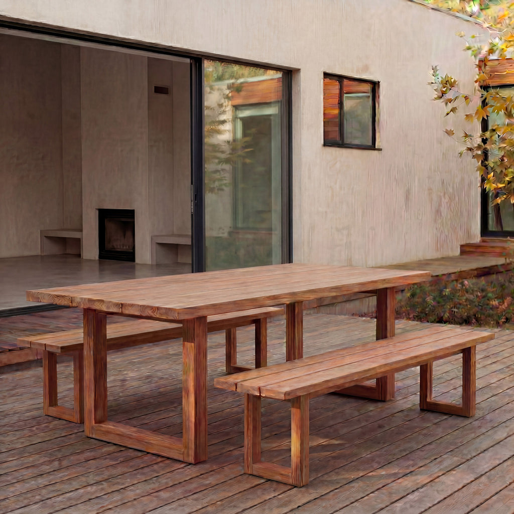 The Bench With Square Foot - Natural - 220
