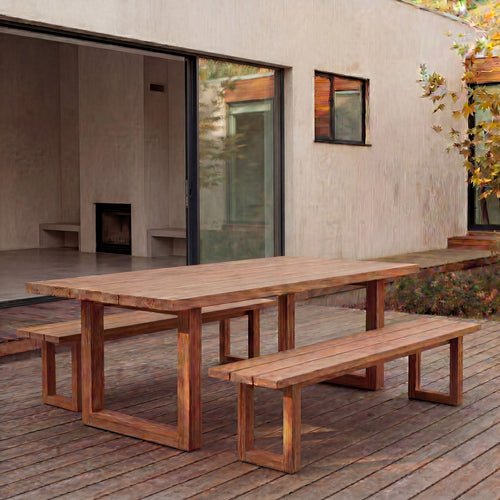 The Bench With Square Foot - Natural - 220